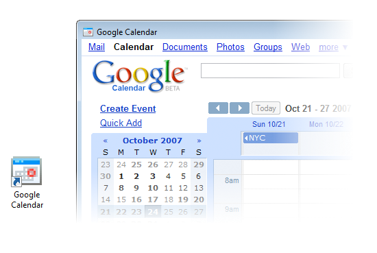 Google Kalendar über Prism